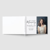 思い出を愛するミニマル写真葬儀メモリアル ゲストブック (全面)