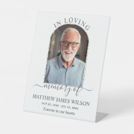 思い出を愛するミニマル葬儀記念写真 台座サイン