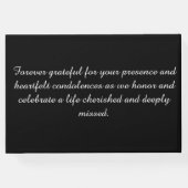 思い出を愛するミニマル葬式ゲストブック ゲストブック (裏面)