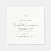 思い出を愛するモダン記念シンプル記エレガント スタンダードカクテルナプキン (正面)