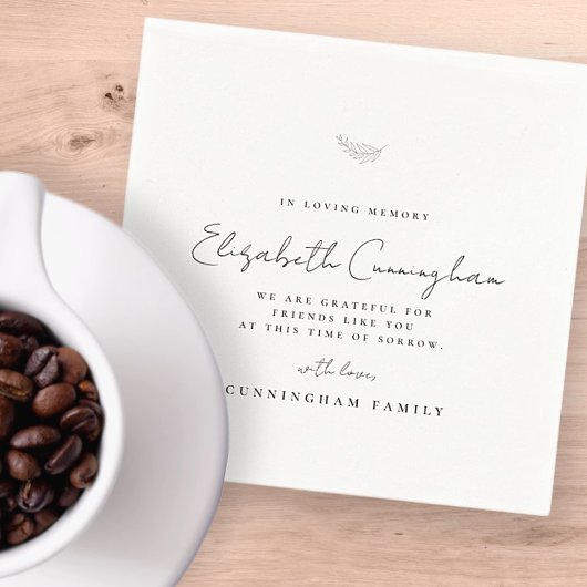 思い出を愛するモダン記念シンプル記エレガント スタンダードカクテルナプキン