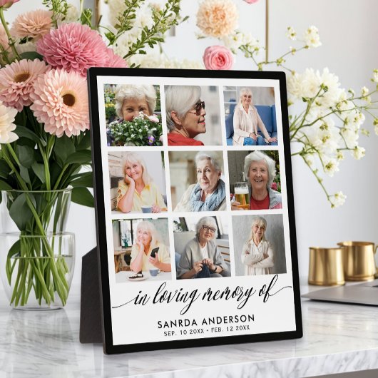 思い出を愛するモダン記念写真コラージュ フォトプラーク