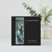 思い出を愛する中で葬式のアートお祝いの人生 招待状 (スタンド正面)
