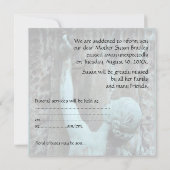 思い出を愛する中で葬式のアートお祝いの人生 招待状 (裏面)