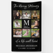 思い出を愛する写真でパーソナライズされた葬る 横断幕 (縦)