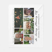 思い出を愛する写真のコラージュ フリースブランケット (正面)