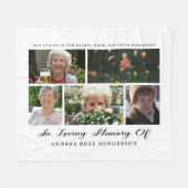 思い出を愛する写真のコラージュ フリースブランケット (正面(横))