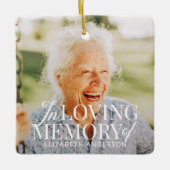 思い出を愛する写真のモダン記念エレガント碑 セラミックオーナメント (正面)
