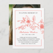 思い出を愛する写真の葬儀|コーラルマグノリア サンキューカード (正面/裏面)