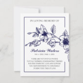 思い出を愛する写真の葬儀|海軍マグノリア サンキューカード (正面)