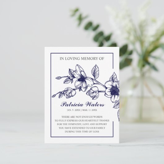 思い出を愛する写真の葬儀|海軍マグノリア サンキューカード (スタンド正面)