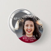 思い出を愛する写真の葬儀 缶バッジ (正面&裏面)