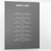 思い出を愛する写真葬の灰色の線 三つ折りプログラム (内部最初)