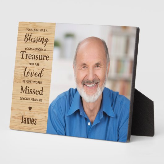 思い出を愛する家族の記念碑 フォトプラーク (側面)