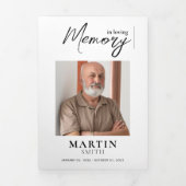 思い出を愛する死亡写真三回葬儀 三つ折りプログラム (カバー)