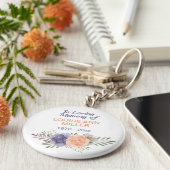 思い出を愛する牡丹の記念碑 キーホルダー (側面)