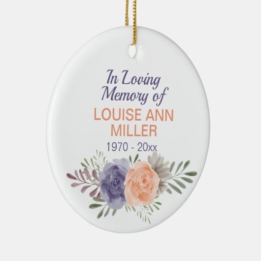 思い出を愛する牡丹の記念碑 セラミックオーナメント (右)