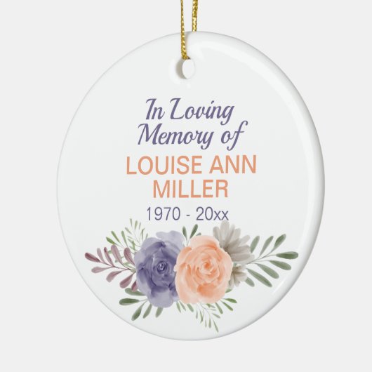 思い出を愛する牡丹の記念碑 セラミックオーナメント (左)