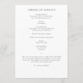 思い出を愛する葬儀ビーチ プログラム (裏面)