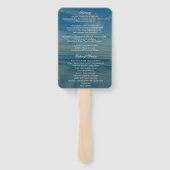 思い出を愛する葬儀プログラムのビーチ ハンドファン (裏面)