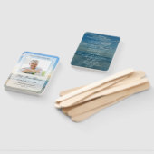 思い出を愛する葬儀プログラムのビーチ ハンドファン (組立なし)