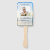 思い出を愛する葬儀プログラムのビーチ ハンドファン (正面)