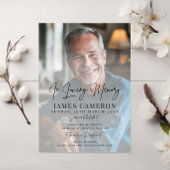 思い出を愛する葬儀写真のミニマル主義者 招待状