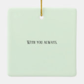 思い出を愛する葬儀記念碑の緑 セラミックオーナメント (裏面)