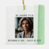 思い出を愛する葬儀記念碑の緑 セラミックオーナメント (正面)