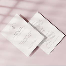 思い出を愛する葬式プログラムのホワイトミニマル主義者 プログラム