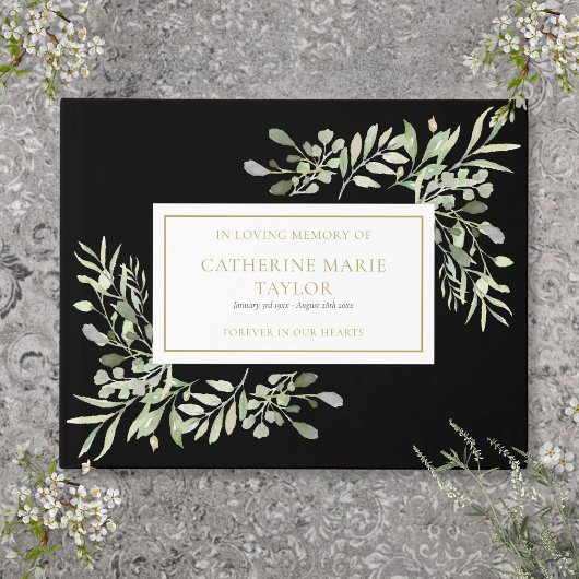 思い出を愛する追悼式の緑 ゲストブック