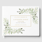 思い出を愛する追悼式の緑 ゲストブック (正面)