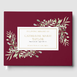 思い出を愛する追悼式の緑 ゲストブック