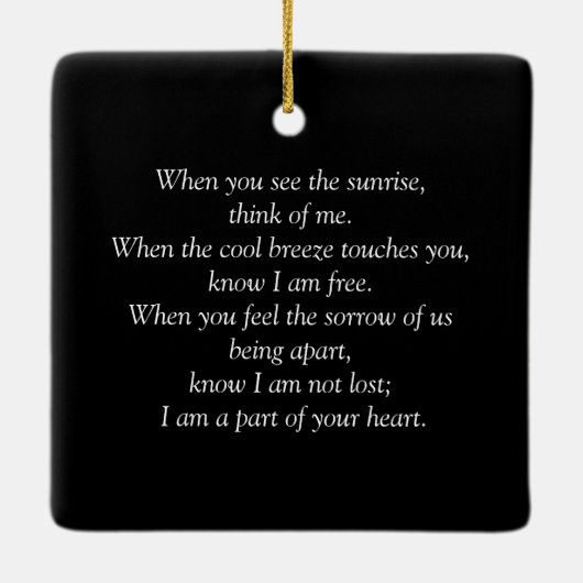 思い出を愛する馬の記念碑 セラミックオーナメント (裏面)