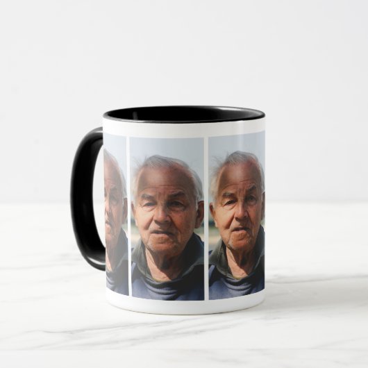 思い出を愛する4枚の写真の保存 マグカップ (正面左)