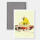 思い出を磁化：ロックマグネットのドーム マグネット (正面/裏面)