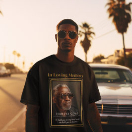 思い出を讃えるパーソナライズされた：写真追悼会 Tシャツ