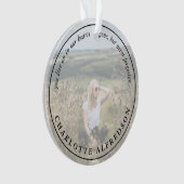 思い出エレガントにクリスマスを愛する記念写真 オーナメント (正面)