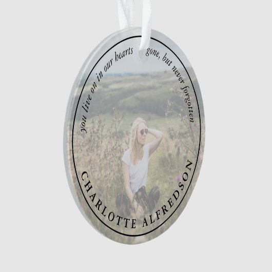思い出エレガントにクリスマスを愛する記念写真 オーナメント (正面)