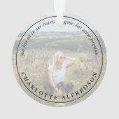 思い出エレガントにクリスマスを愛する記念写真 オーナメント (裏面)