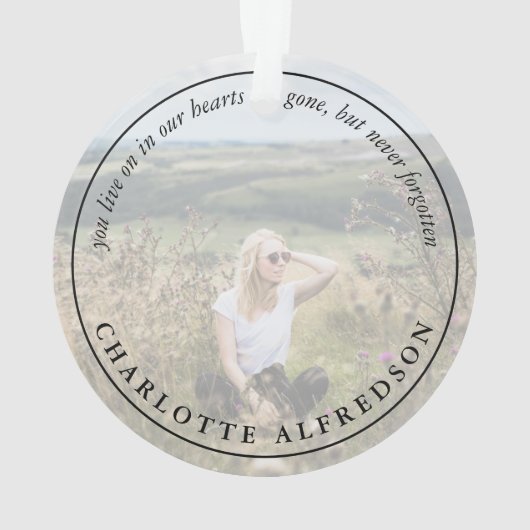 思い出エレガントにクリスマスを愛する記念写真 オーナメント (裏面)