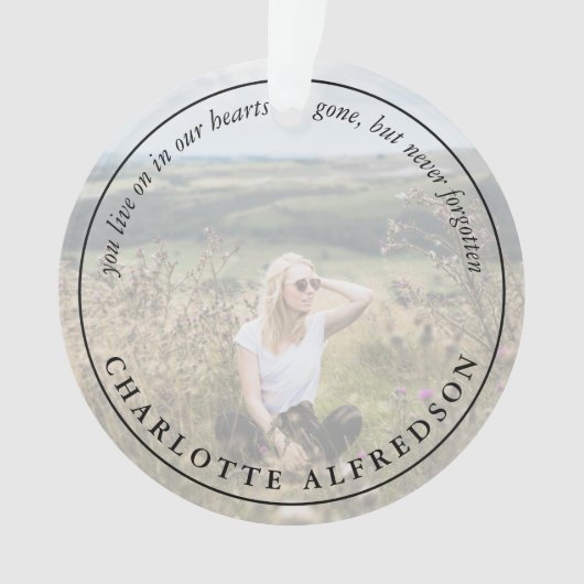 思い出エレガントにクリスマスを愛する記念写真 オーナメント (正面)