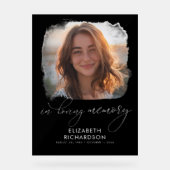 思い出エレガントに包まれた葬儀写真 アクリルサイン (正面)