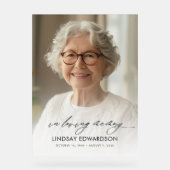 思い出エレガントに包まれた葬儀写真 アクリルサイン (正面)