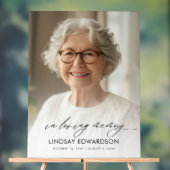 思い出エレガントに包まれた葬儀写真 アクリルサイン (ニュートラル)