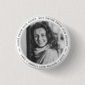 思い出エレガントに浮かぶ写真葬儀記念碑 缶バッジ (正面)