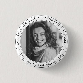 思い出エレガントに浮かぶ写真葬儀記念碑 缶バッジ