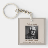 思い出エレガントに浮かぶ葬儀記念碑 キーホルダー (正面)