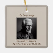 思い出エレガントに浮かぶ葬儀記念碑 セラミックオーナメント (正面)