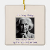 思い出エレガントに浮かぶ葬儀記念碑 セラミックオーナメント (正面)